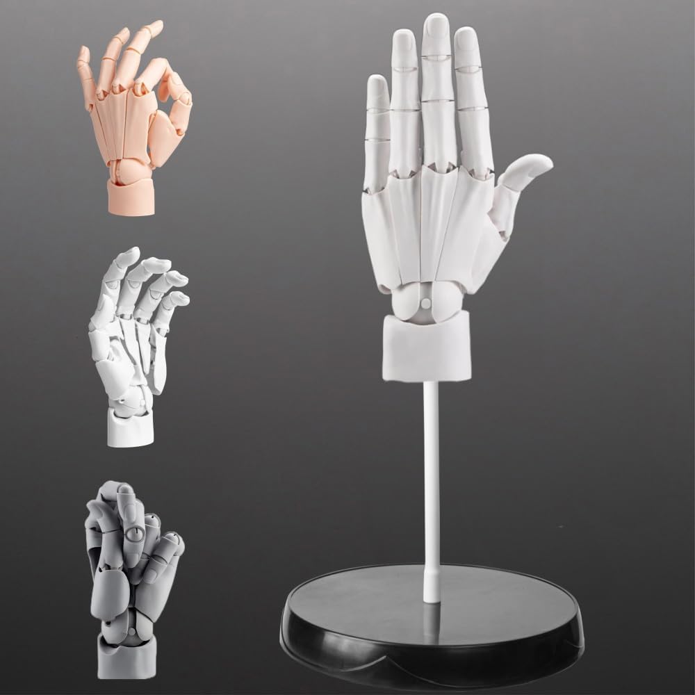 Articulated hand model for drawing & anime reference