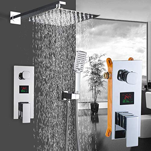 Système de douche effet de pluie pour baignoire avec affichage numérique de la température