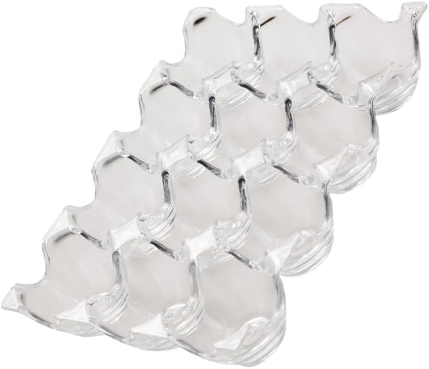 6 Pcs Acrylic Egg Tray Egg Storage Container Clear Organizer Bins Egg Holder Countertop Portable Fridge Kitchen Storage Bins Food Eggs Refrigerator Egg Carton 95