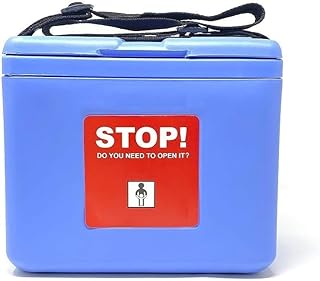 Medical Vaccine Carrier Box with Ice Packs, 12 x 10 inches, 1.6L Capacity, Blue
