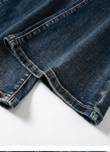 Jean skinny stretch pour fille en denim lavable bleu confortable - 4