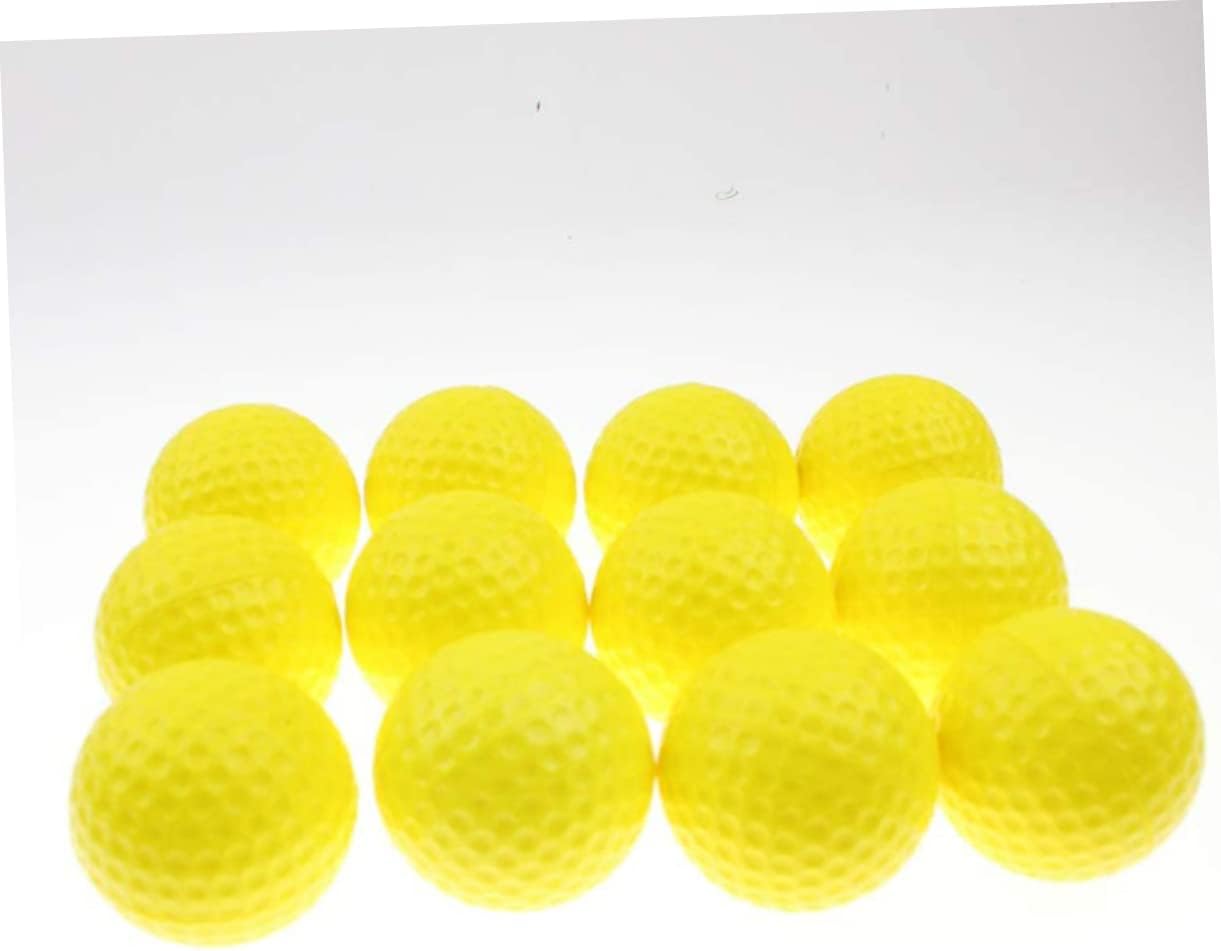 11pcs Pu Elastic Dimple Golf Practice Balls for Indoor and Outdoor Training Lightweight Durable for Swing Practice and Sports Training