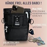 GIZZY® DAS ORIGINAL | Leckerlitasche für Hunde + REGENHAUBE | Leckerlibeutel für Hunde mit praktischer Einhand-Öffnung | Hunde Leckerlitasche für Training & Welpenerziehung | Gassi Tasche Hund [Schw.]