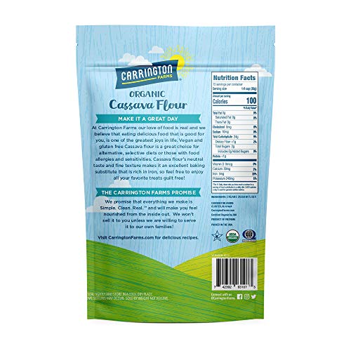 Carrington Farms Organic Cassava Flour 1lb - Grain-Free, Gluten-Free & Paleo Yuca Root Flour | 1:1 Wheat Flour Substitute for Tortillas, Baking & Breading | Nut-Free, Non-GMO image 5