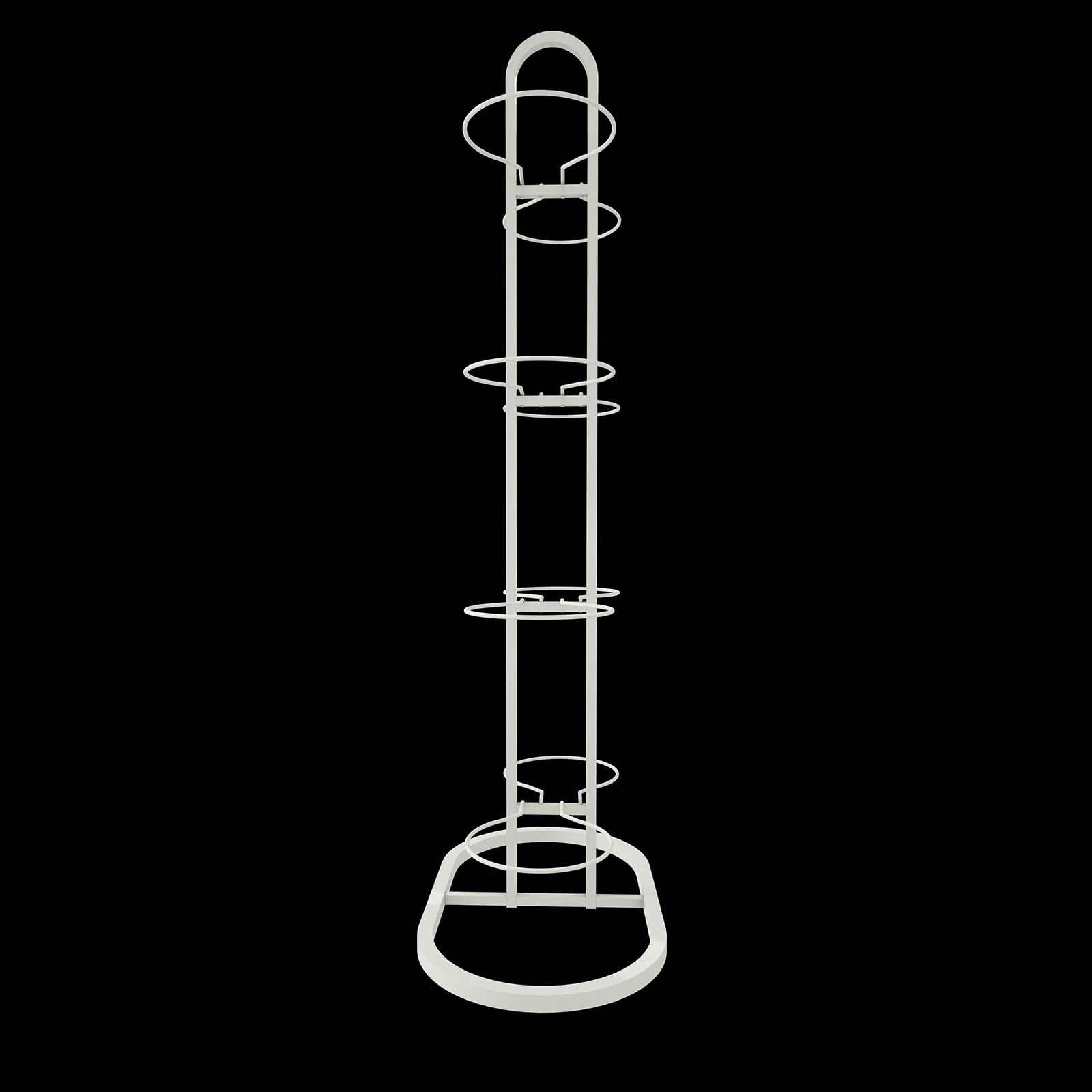 Soporte Vertical para 8 Balones de Fútbol, Organizador de Equipo Deportivo, Blanco