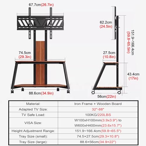 Soporte de Piso para TV 32"-88" Ajustable FKTHYO miniatura 2