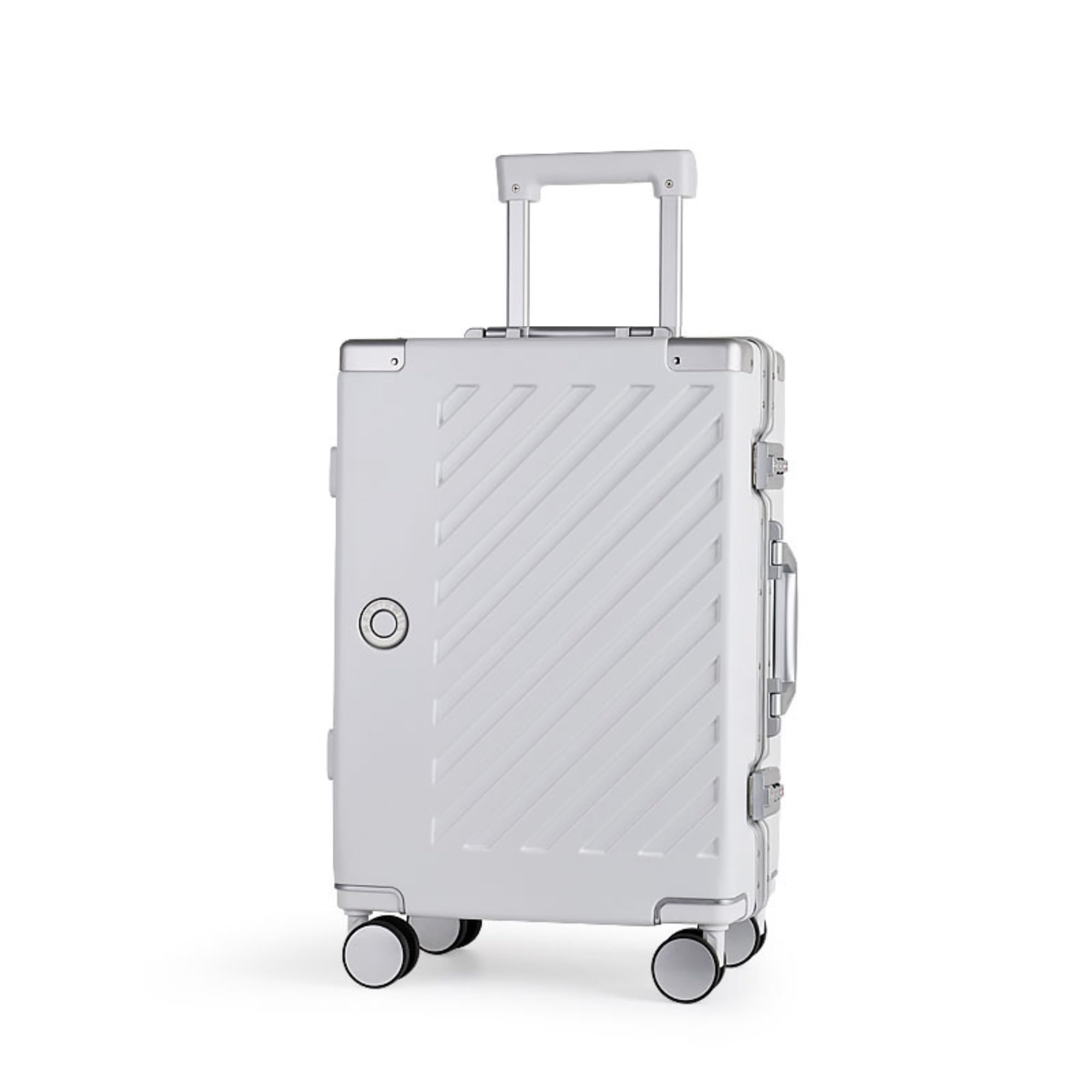 100% Polycarbonate Zipperless Luggage, Double TSA Locks Suitcase 24 inch Hardside 4 Spinner Wheels, Aluminium Alloy Handle, Flight Checked Travel Case.