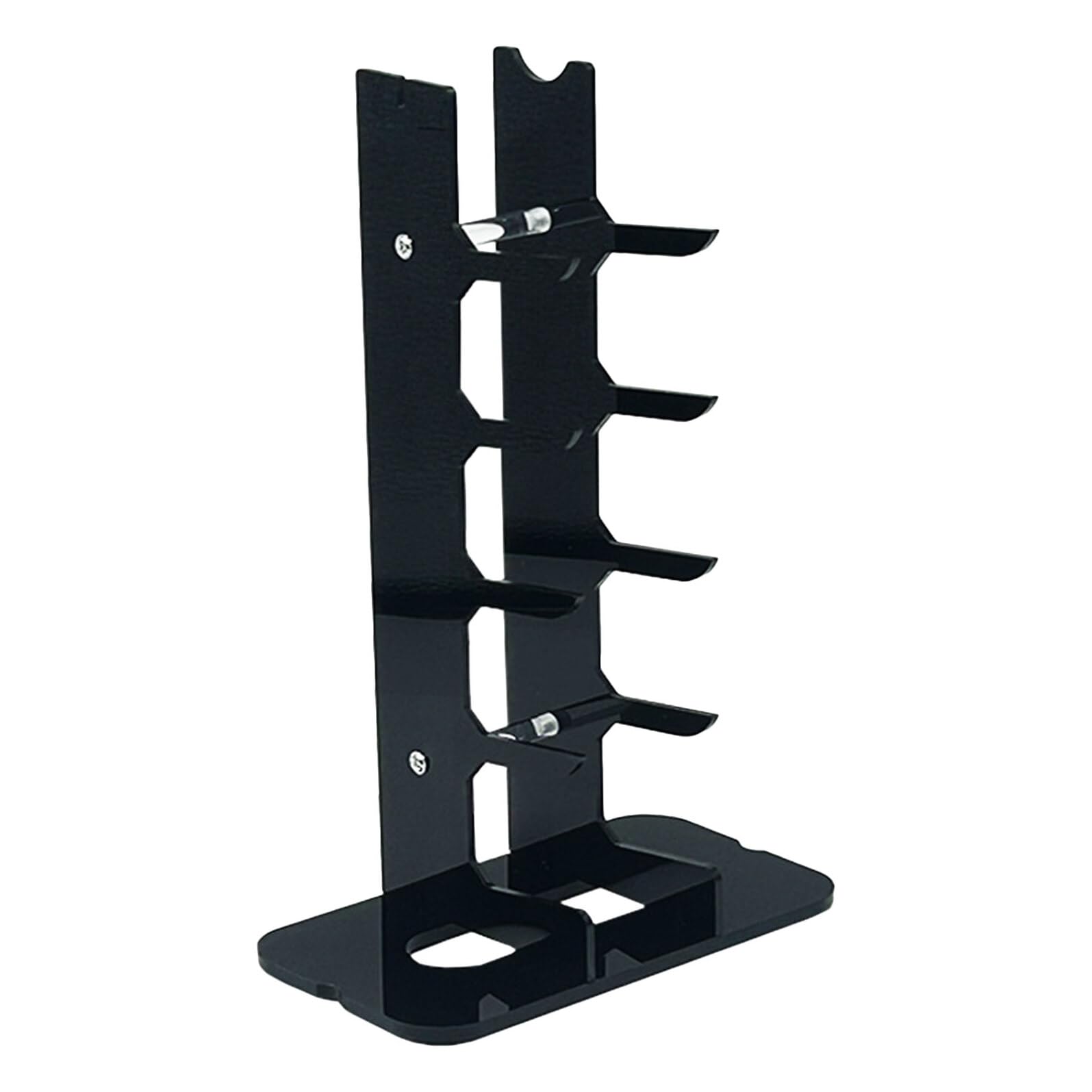 Organiseur acrylique noir à plusieurs niveaux pour couteaux de table