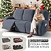 VANSOFY Recliner Couch Cover, 8-Pieces Stretch Recliner Sofa Cover Soft Jacquard Reclining Slipcover Furniture Protector with Elastic Bottom for Kid, Pets(3 Seat,Gray)