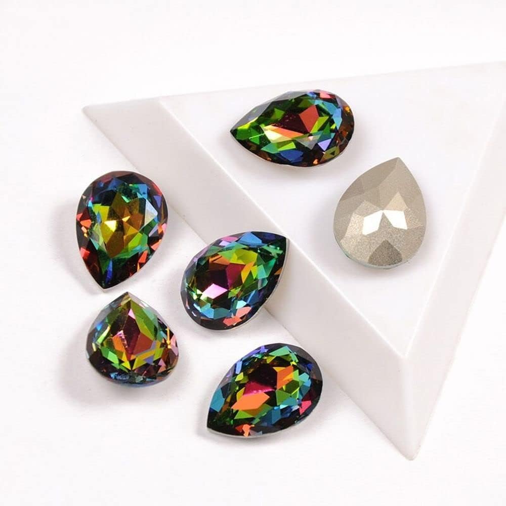 Drop Vm Color Nail Art Rhinestones Diamond Pointback Crystal Fancy Rhinestone for 3D DIY Nail Art Decoration