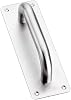 Push Pull Door Handle, Stainless Steel Heavy Duty Sliding Handle with Back Plate for Home Bathroom and Wooden Door Handle Hardware Square
