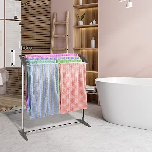 Oceanpax Pool Towel Rack Outdoor 4 Bar Standing Towel Drying Rack For Pool Area Outside #TOP6