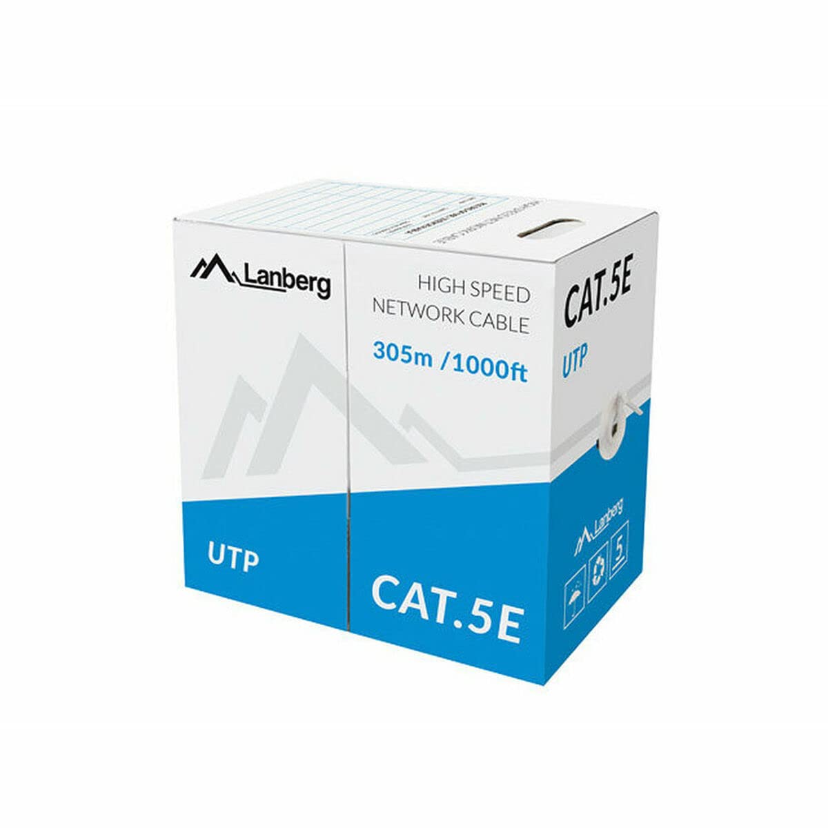 Bobina Cat.5E LANBERG UTP 305M Solid CCA Naranja