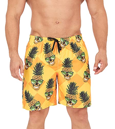 uideazone Men Swim Trunks Drawstring Elastic Waist Quick Dry Beach Shorts with Mesh Lining Swimwear Bathing Suits - Image 3