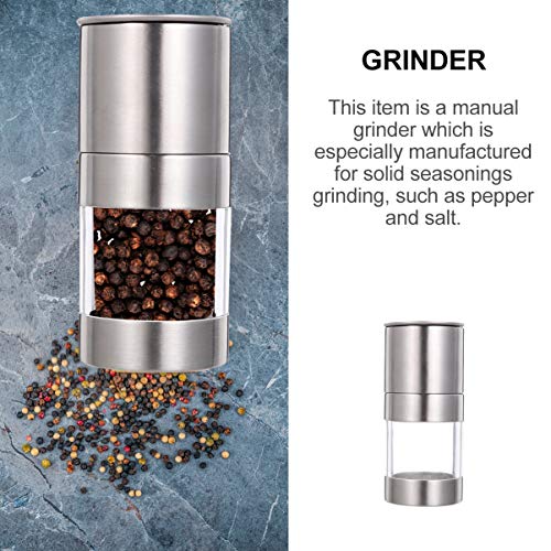 NICEXMAS Moedor de Sal E Pimenta Conjunto Moinhos de Pimenta de Sal Manuais de Aço Inoxidável Com Su