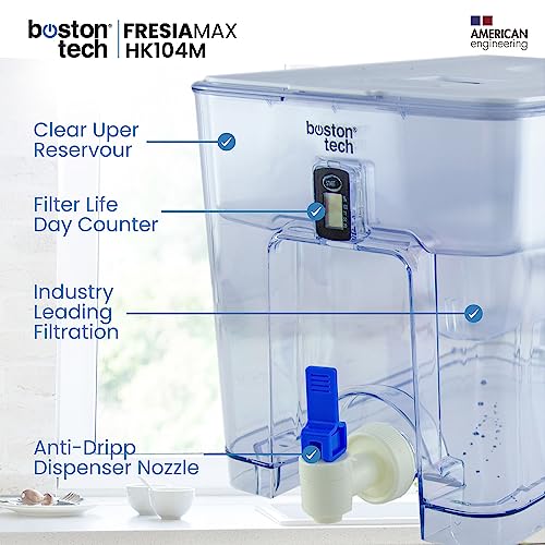 Miniatura 3 de Fresiamax Depósito Filtrante 7.5 L. Incl. 1x Cartucho. Dispensador De Agua Reduce Cal, Cloro E Impurezas. Indicador Digital. Diseño Para Nevera Y Encimera. Libre De Bpa. Agua Con Sabor Óptimo.