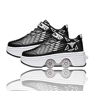 Rolschaatsschoenen voor Kinderen, Multifunctionele Loopvervormingsschoenen, Unisex Volwassenen Sport Buitenshuis…