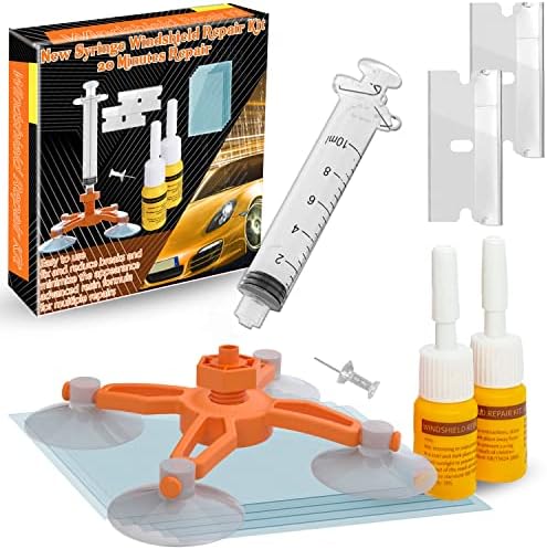 Zecurate Windshield Repair Kit, Glass Repair Kit, Car Windscreen Chip Repair Tool, Vehicle Window Nano Glass Fluid, Automotive Glass Repair Tools, Quick Fix for Chips, Cracks, Star-Shaped Crack