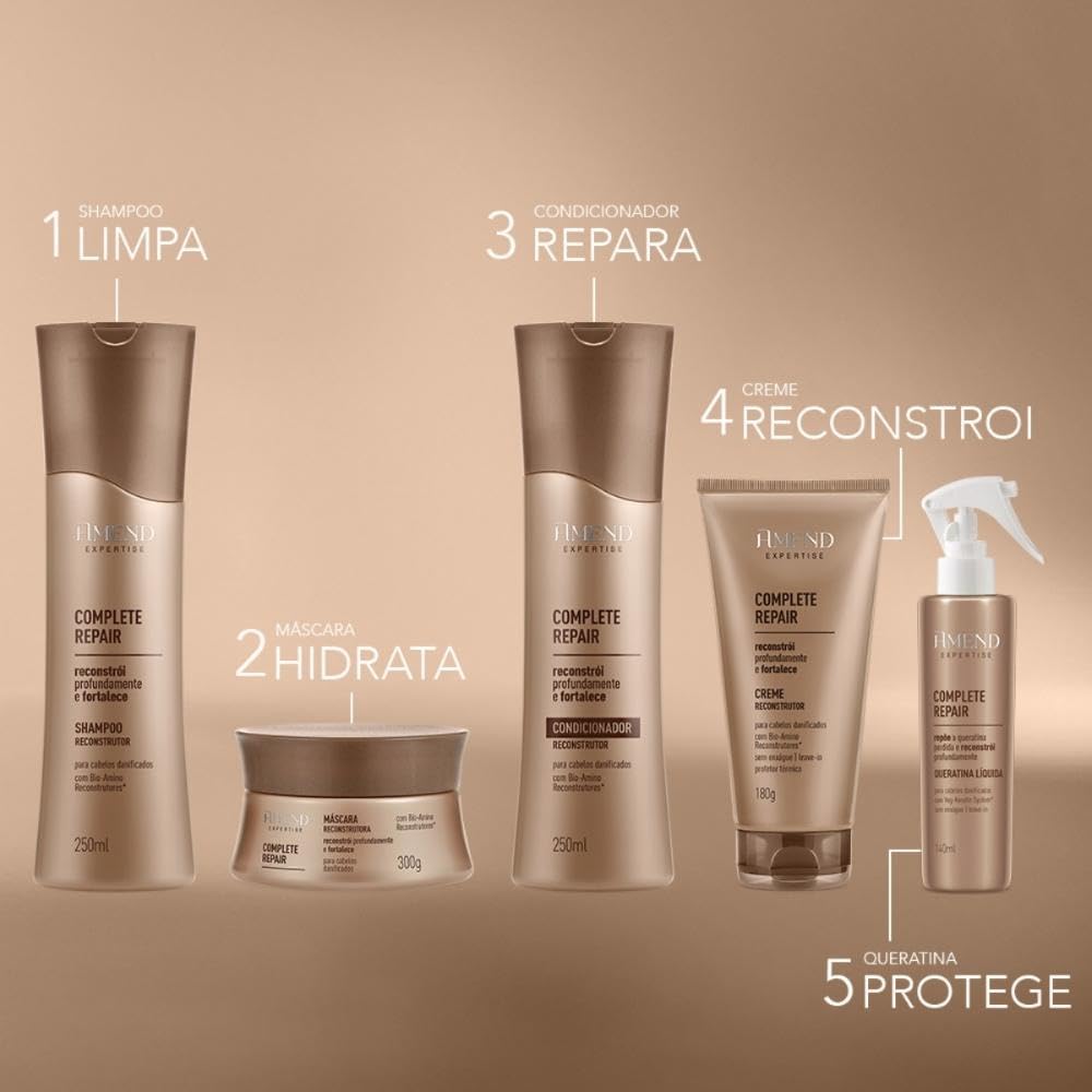 Máscara Amend Expertise Reconstrutora Complete Repair Cabelos Danificados 300g