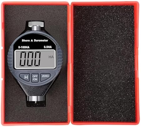 Hardness Tester, Durometer Shore Type A 0-100HA, Digital Durometer 0.1HA Resolution, with Large LCD Display for Rubber, Plastic, Tire, Leather, Wax