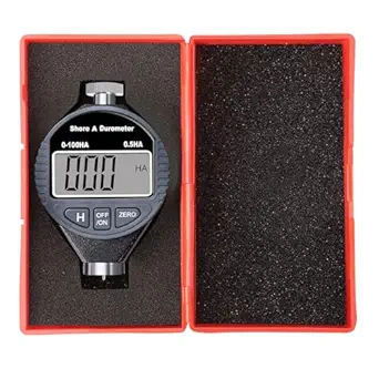 Hardness Tester, Durometer Shore Type A 0-100HA, Digital Durometer 0.1HA Resolution, with Large LCD Display for Rubber, Plastic, Tire, Leather, Wax