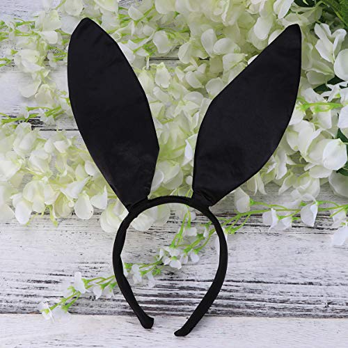 Frcolor Bunny Ears Headband, Easter Sweet Sexy Rabbit Ear Hair Band For Party Cosplay Costume Accessory (Black) #TOP3
