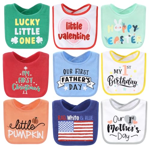 The Peanutshell Holiday 9-Pack Bibs
