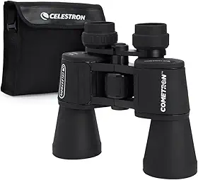 Binóculos 7 x 50 Cometron Celestron – Binóculos de astronomia para iniciantes – Lentes objetivas grandes de 50 mm – Amplo campo de visão ampliação 7x