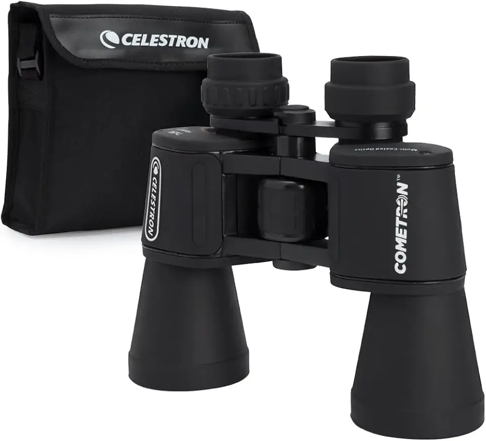 Binóculos 7 x 50 Cometron Celestron – Binóculos de astronomia para iniciantes – Lentes objetivas grandes de 50 mm – Amplo campo de visão ampliação 7x