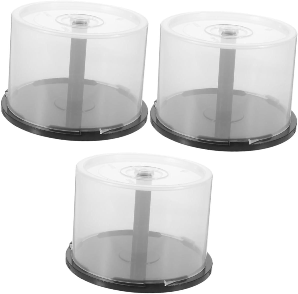 Amosfun 3pcs Box Empty Cd Storage Bucket Plastic Cd DVD Storage Case Sturdy and Easy to Use