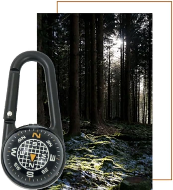Multi Functional Keychain Alloy Climbing Hook Outdoor Portable Pendant Compass image 2