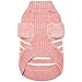 Blueberry Pet Cozy Soft Chenille Classy Striped Dog Sweater in Dusty Rose, Back Length 14