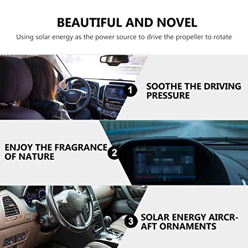 GARNECK Perfume solar de carro com energia solar giratória, modelo de avião, aromatizador de ar de c