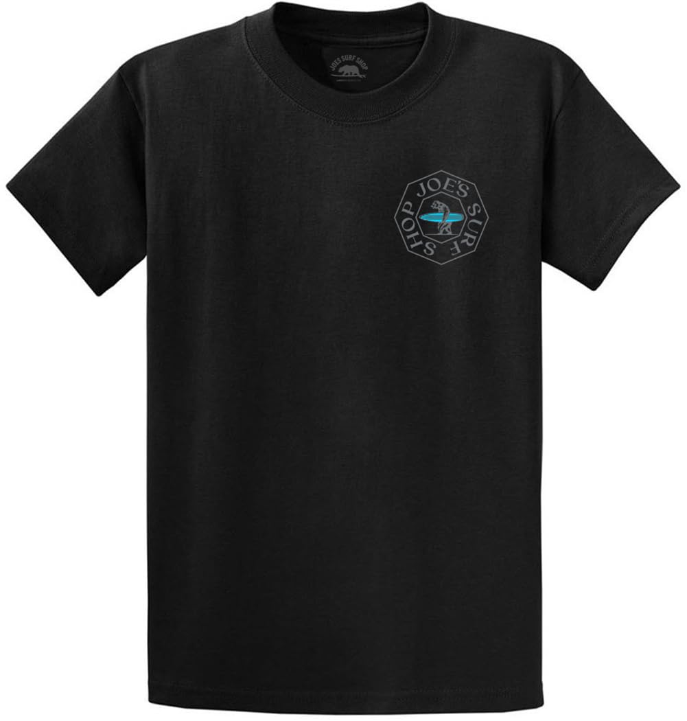 Joe's USA - Men's Walking Bear Logo Heavy Cotton T-Shirt, Medium - Black