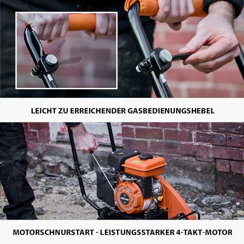 Bild 4 - Evolution Power Tools H320-P Hulk Benzin Vibrationsstampfer, Rüttler, rüttelplatte - Ideal zum Nivellieren von Gehwegen, Vorbereiten von Kunstrasenflächen, Terrassen, Blockarbeiten, Sand
