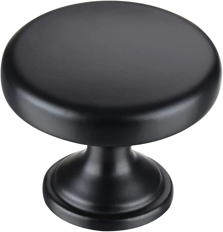10 Pack Matte Black Cabinet Knobs - Single Hole T Knobs, Drawer Knobs Black and Black Dresser Knobs for Cabinets and Drawers