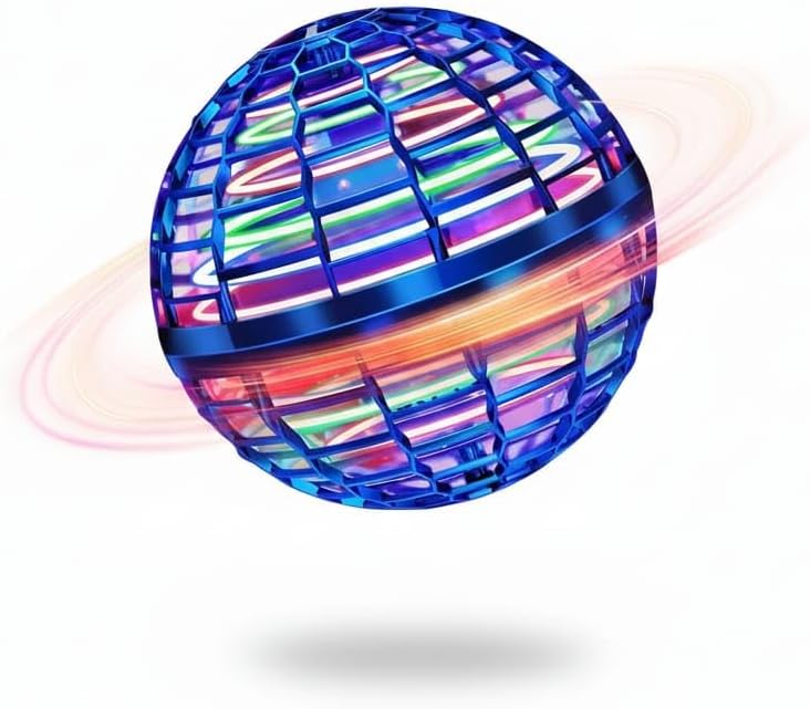 Bola Spinner Voadora com LED Drone, Colorida, Sensor de Movimento, Recarregável USB, Mágica, para Crianças