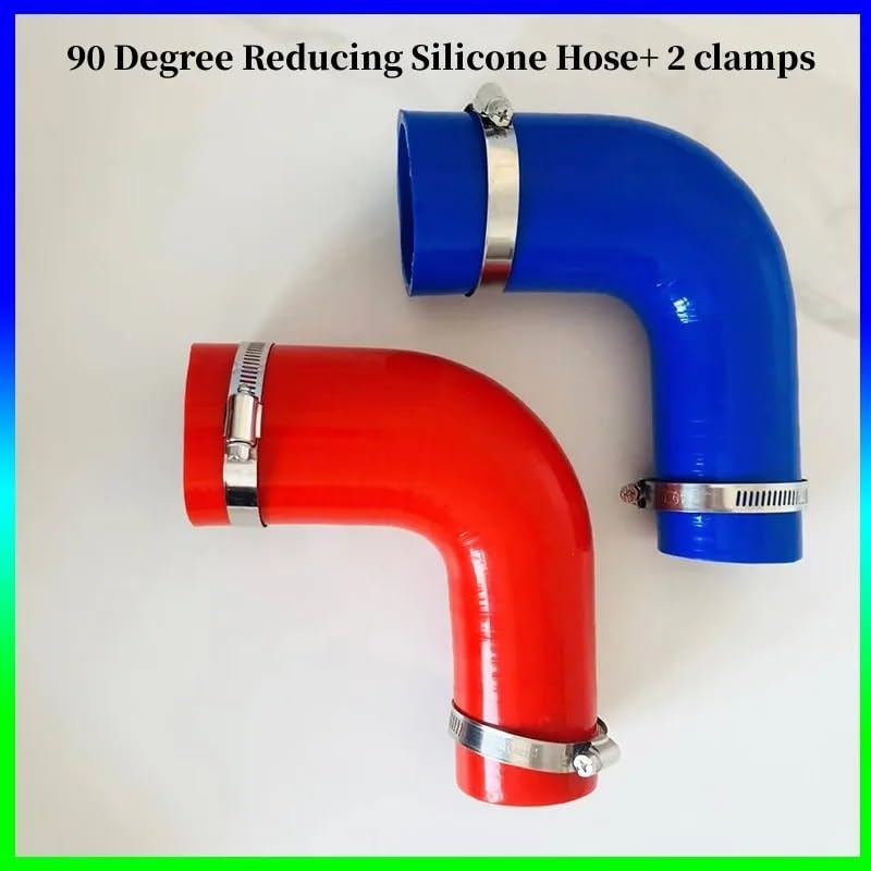Tubo Aspirazione Tubo Flessibile In Silicone Riduttore 90 Gradi In A Diametro Variabile Per Presa D'aria Ad Alta Pressione Con 2 Morsetti Tubo Ingresso Dell'aria