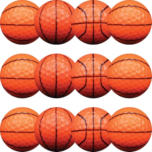 Basketball Golf Ball 12-Pack: Slam Dunk Your Golf Game with