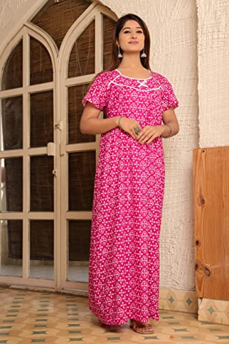 Image of Women's Cotton Solid Maxi Nighty