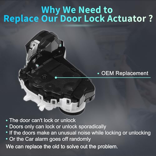 X AUTOHAUX Replacement Rear Right Passenger Side Power Door Lock Actuator Motor for Honda Accord 2013-2017 for Honda Ridgeline 2017-2020 Door Latch Actuator Assembly No.72610T0AA11 Black by X AUTOHAUX - Used condition - Image 3
