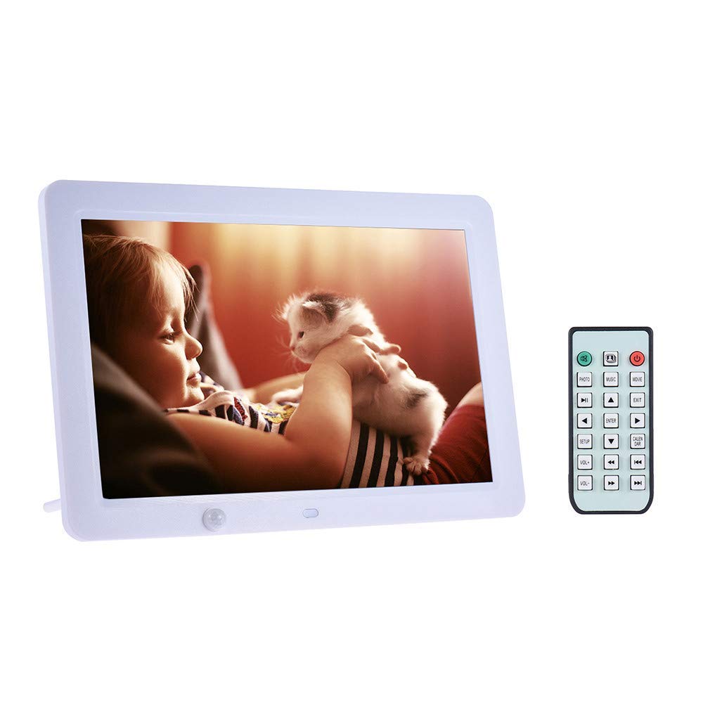 Monitor o wysokiej rozdzielczości 12 cali 1280 x 800 z kalendarzem, budzikiem, MP3, zdjęciem, odtwarzaczem wideo z pilotem zdalnego sterowania, prezent dla przyjaciół rodziny