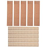 SOLUSTRE 10 Mechas de Vela Crepitantes de Madera Diseño Triangular de Rejilla Hueca 1mm, sin Base, Ideales para Manualidades Caseras, Artesanía y Fabricación de Velas DIY, Pack de 10