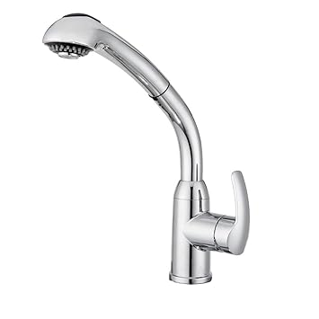 Dura Faucet (DF-NMK861-CP RV Pull Down Kitchen Faucet - Fits Recreational Vehicles, Motorhomes, 5th Wheels and Travel Trailers (Chrome)