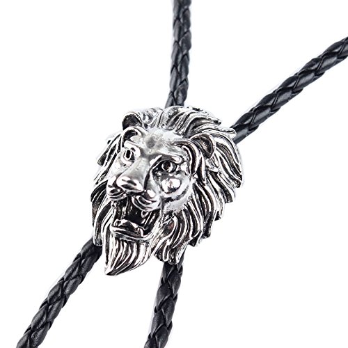gazechimp Cabeça De Leão Do Vintage 3D Laços De Prata Antiga Ocidental