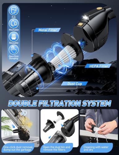 Image of Gxzsk Handheld Vacuum Cordless, Rechargeable Car Vacuum, Hand Vacuum