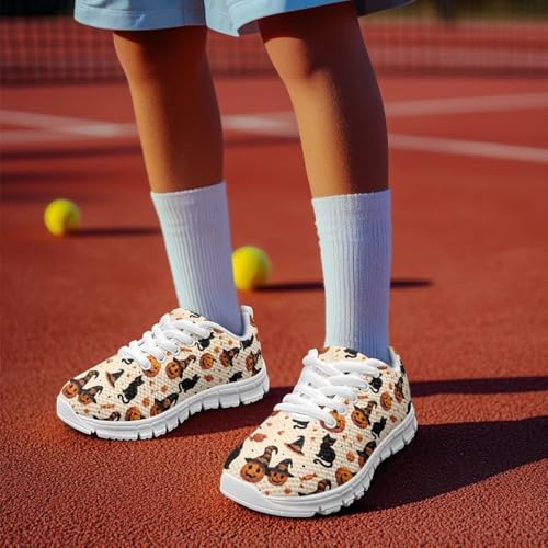 Forchrinse Kids Running Shoes for Boys Girls Breathable Lace Up Walking Sneakers Lightweight Tennis Athletic Footwear4