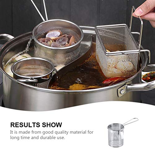DOITOOL Cesta de malha para macarrão, cesto para macarrão, cesta de macarrão, aço inoxidável, coador