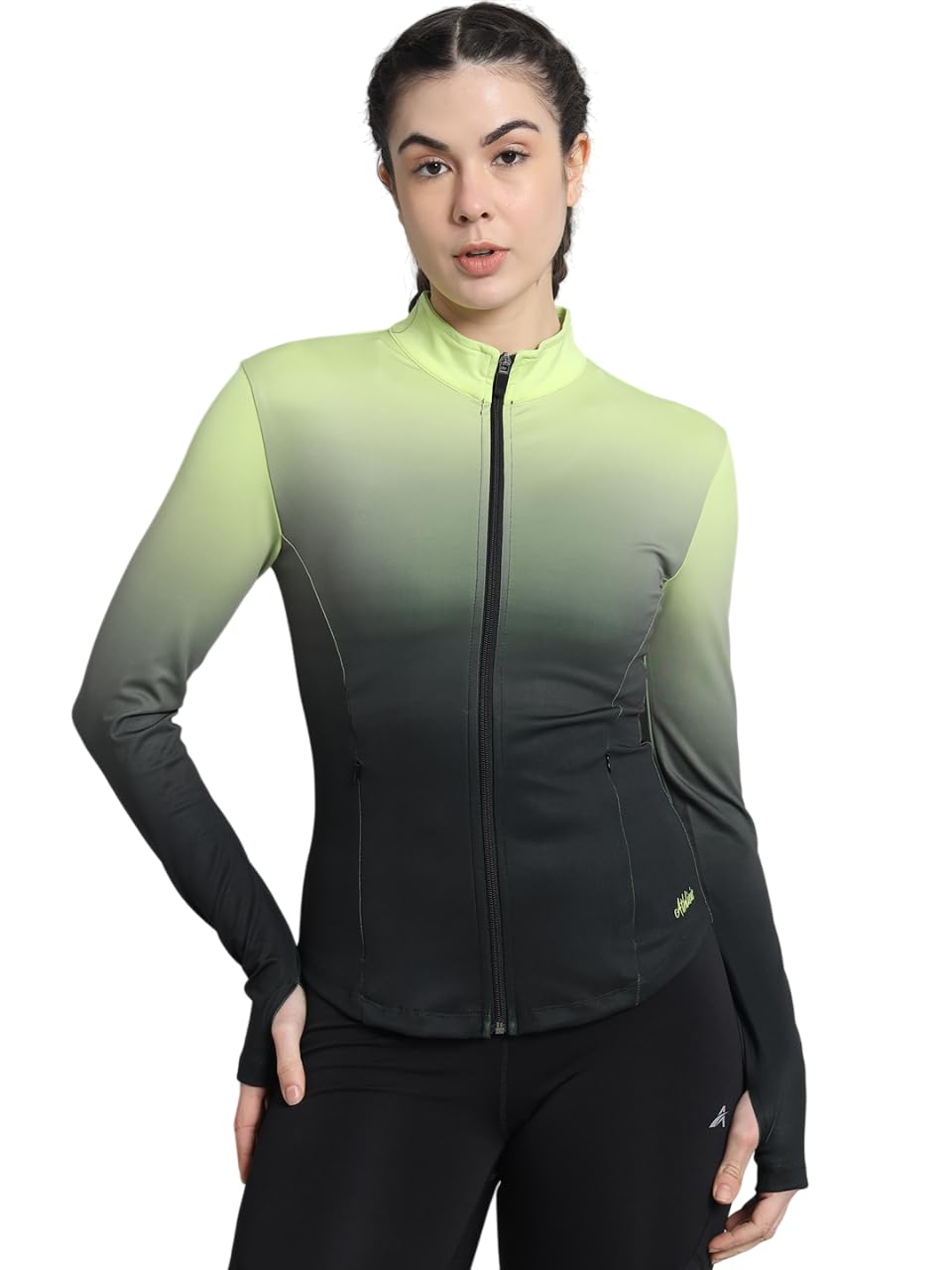 athlisis Women’s Training Jacket with MockCollar & Thumbhole Sleeves | Quick-Dry, Full Zip Stretchable, Lightweight Activewear for Gym, Yoga & Sports-picture-45