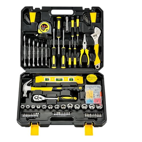 Fazvncv 108Pcs Household Hand Tool Set Combination Package Mixed Tool Set Home Hardware Maintenance Woodworking Garden Tool